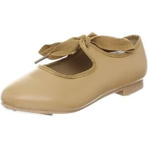 Dance Class Toddler Girl's Kids Mary Jane Tap Shoes Tan T600 Faux Leather 11.5